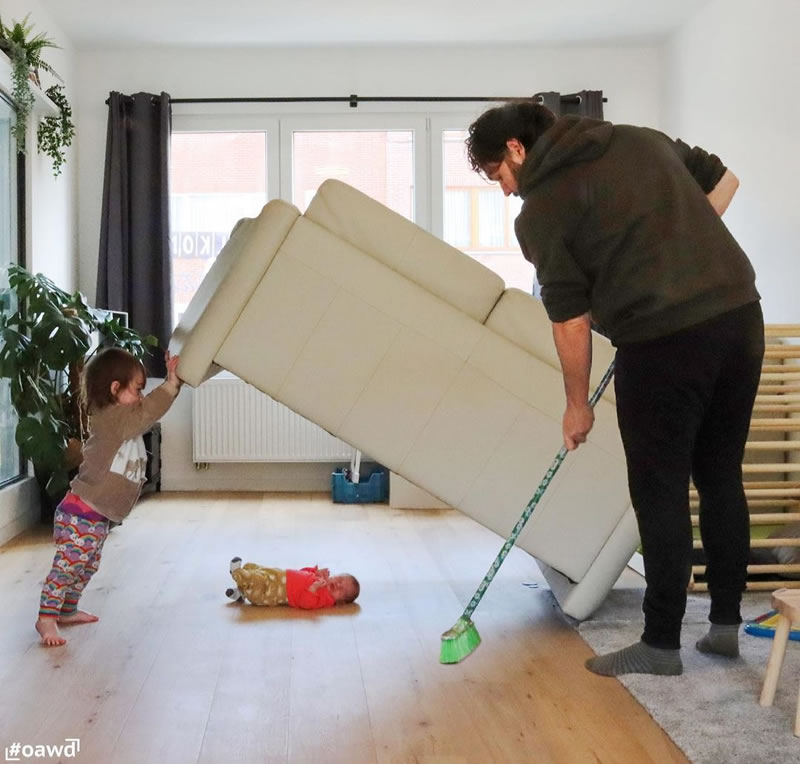 Funny Dad Hilariously Photoshops His Kids Into Risky Situations To Prank Mom At Work