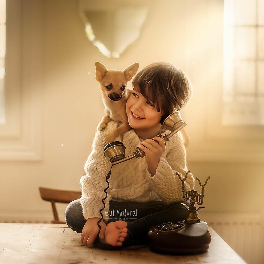 Kids with Animals Fine Art Portraits by Sujata Setia