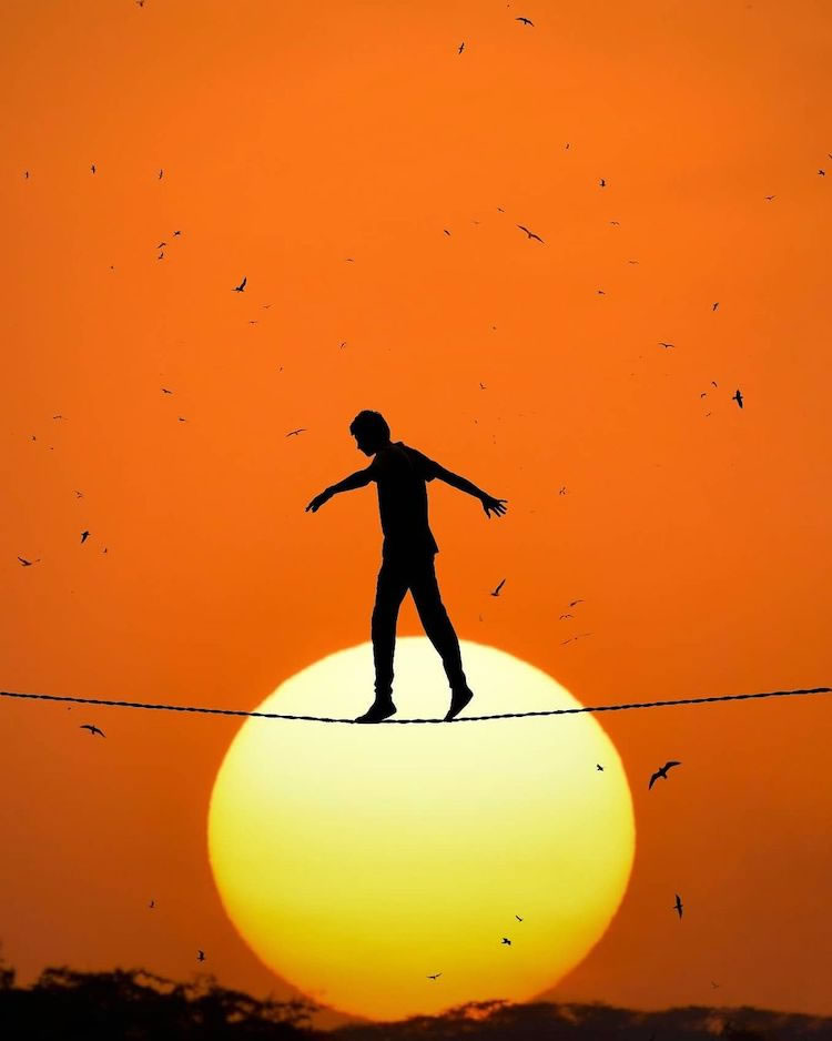 Photographer Sulabh Lamba Use the Sun To Creates Playful Silhouette Photos