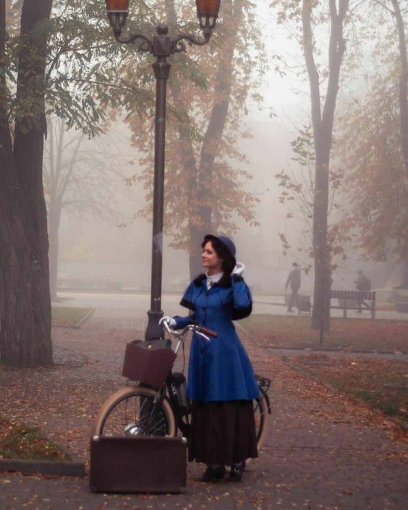 Ukrainian Woman Mila Povoroznyuk Dresses 19th Century Outfits Every Day