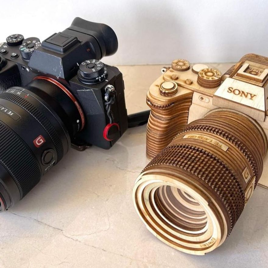 Camera Models By Carving Wood In Detail Phuong Nguyen