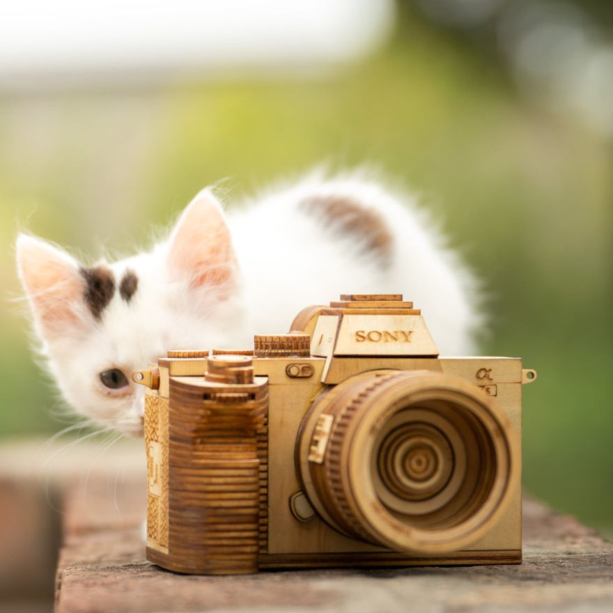 Camera Models By Carving Wood In Detail Phuong Nguyen