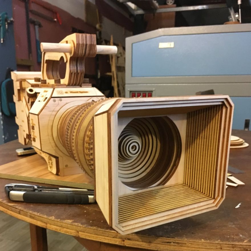 Camera Models By Carving Wood In Detail Phuong Nguyen