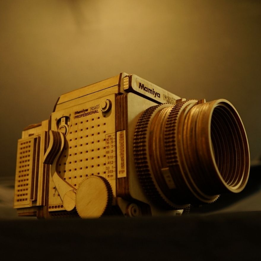 Camera Models By Carving Wood In Detail Phuong Nguyen