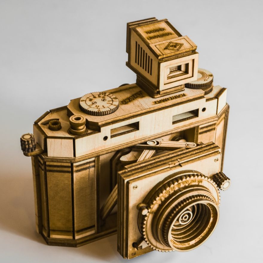 Camera Models By Carving Wood In Detail Phuong Nguyen