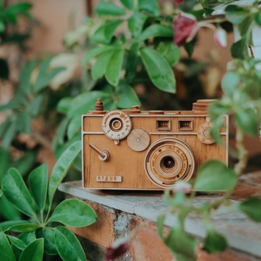 Camera Models By Carving Wood In Detail Phuong Nguyen