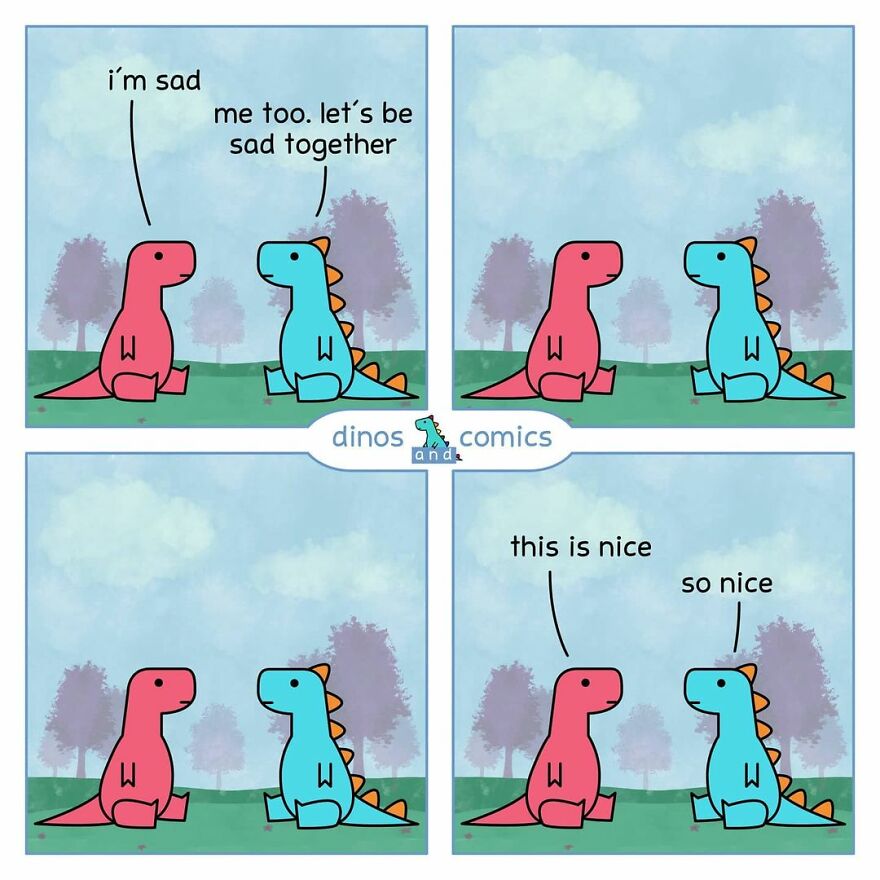 20 Funny And Adorable Dinosaur Comics That Might Boost Your Mental Health