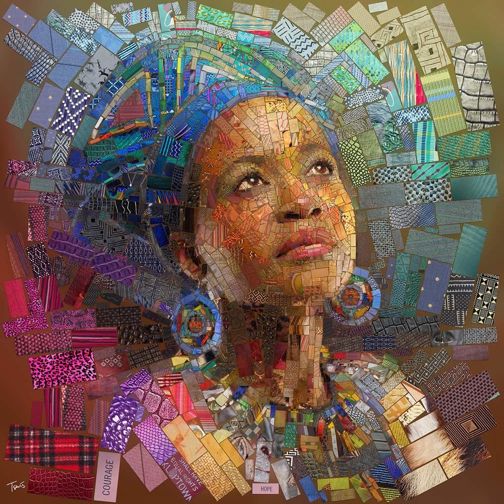 Mosaic Portraits Colorful Patterns From African Culture By Charis Tsevis