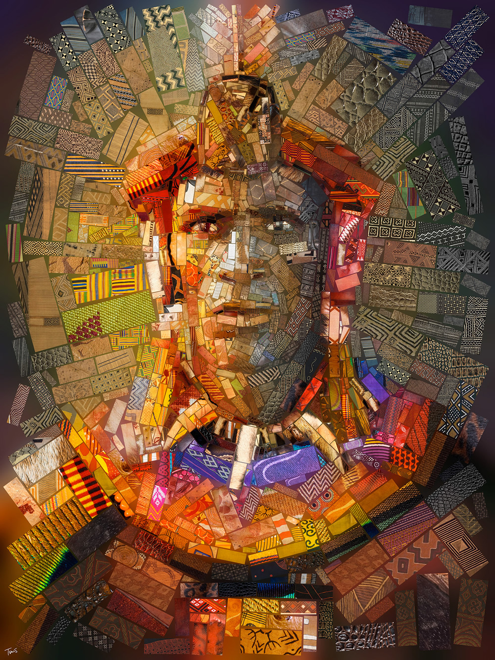 Mosaic Portraits Colorful Patterns From African Culture By Charis Tsevis