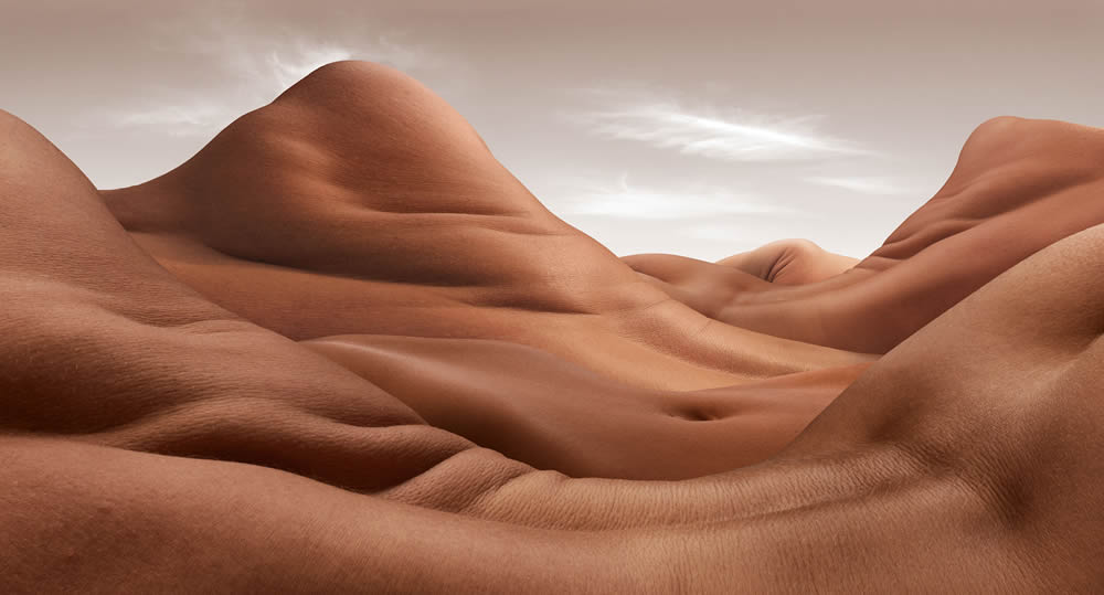 Bodyscapes of the human body by Carl Warner