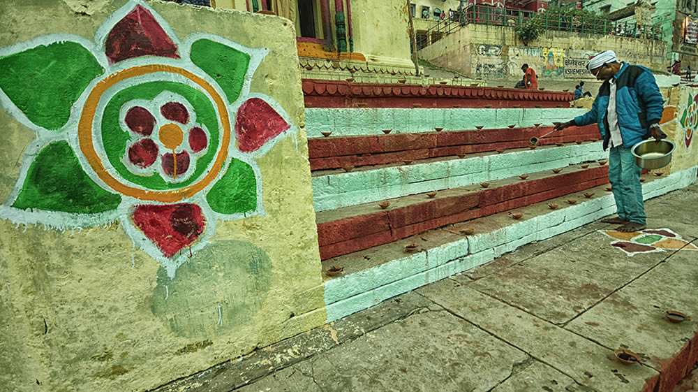 Stair Dairy Of Colorful Varanasi By Tanusree Mitra