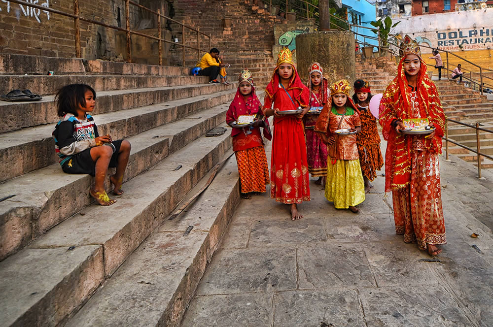 Stair Dairy Of Colorful Varanasi By Tanusree Mitra