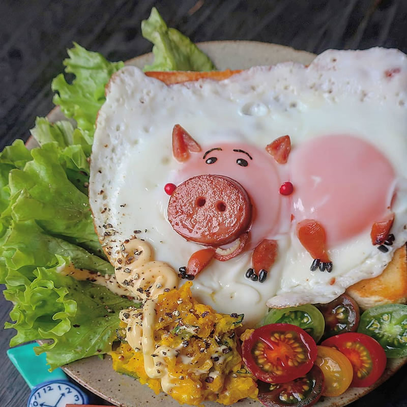 Mouthwatering Fried Egg Art By Japanese Mom