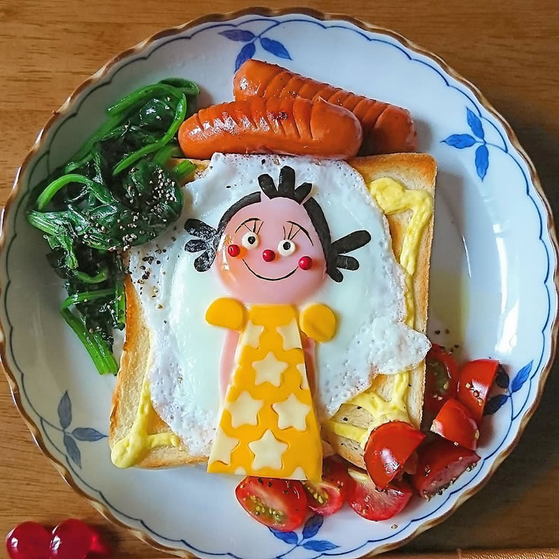 Mouthwatering Fried Egg Art By Japanese Mom