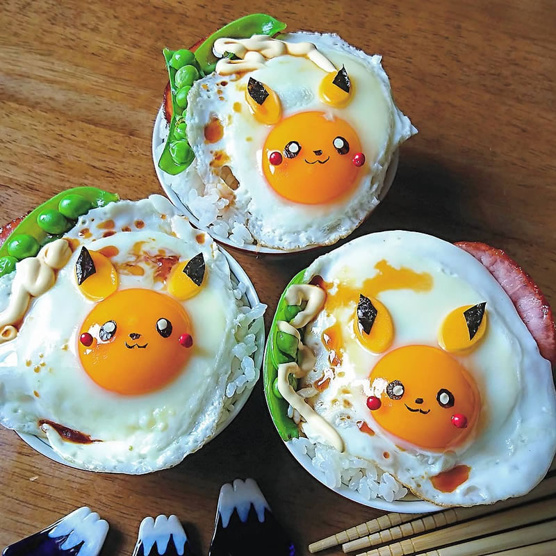 Mouthwatering Fried Egg Art By Japanese Mom