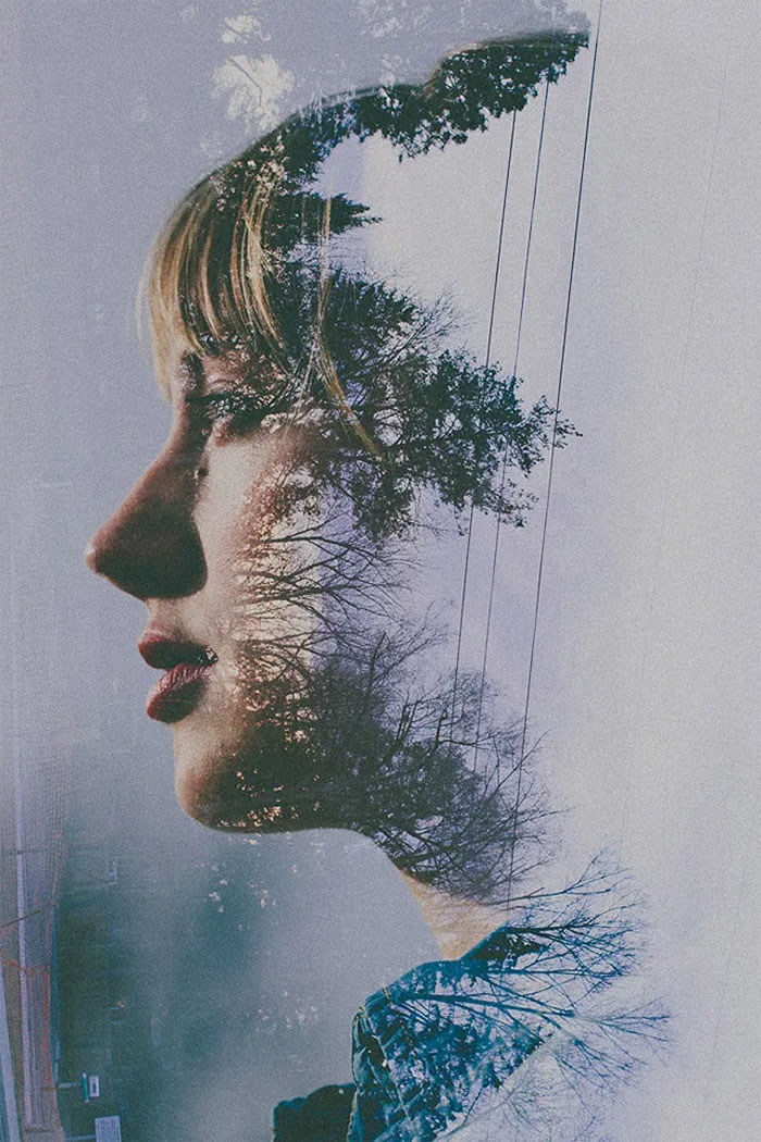 Double Exposure Portrait Photography By Sara K. Byrne