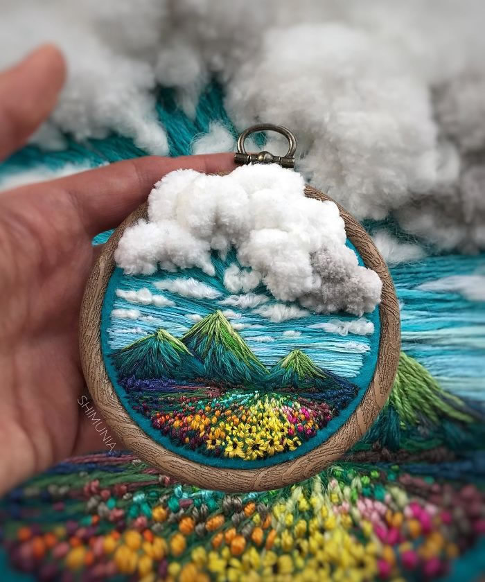 Embroidery Like Mini Paintings By Vera Shimunia