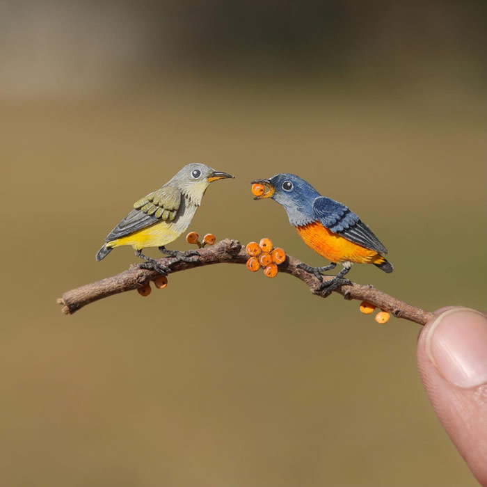 Miniature Paper Birds By Nayan and Vishali