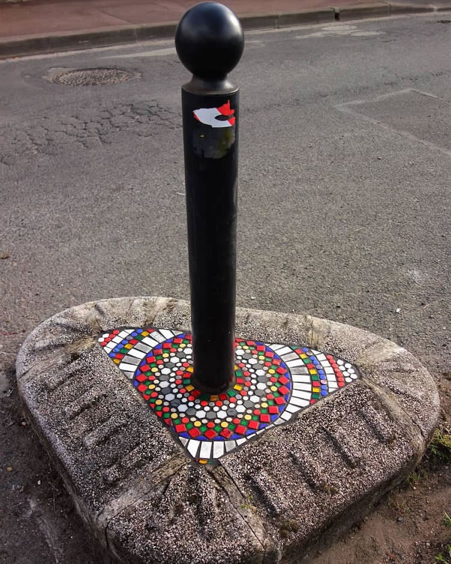 Cracks In Pavement To Colorful Mosaic Art