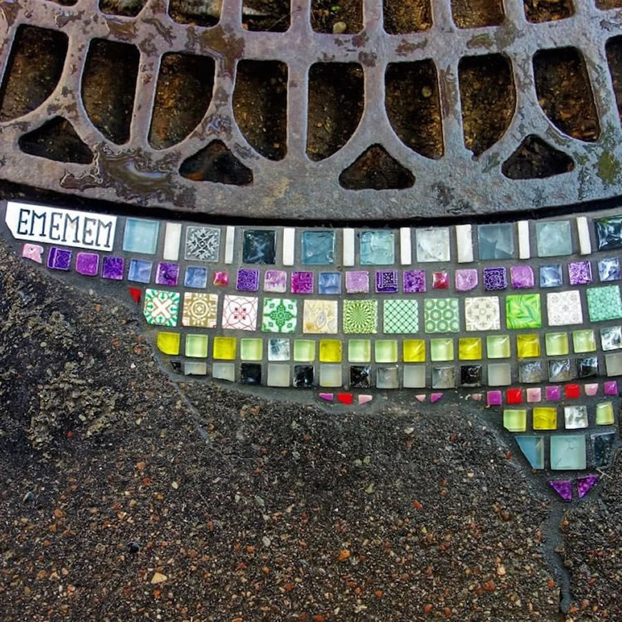 Cracks In Pavement To Colorful Mosaic Art