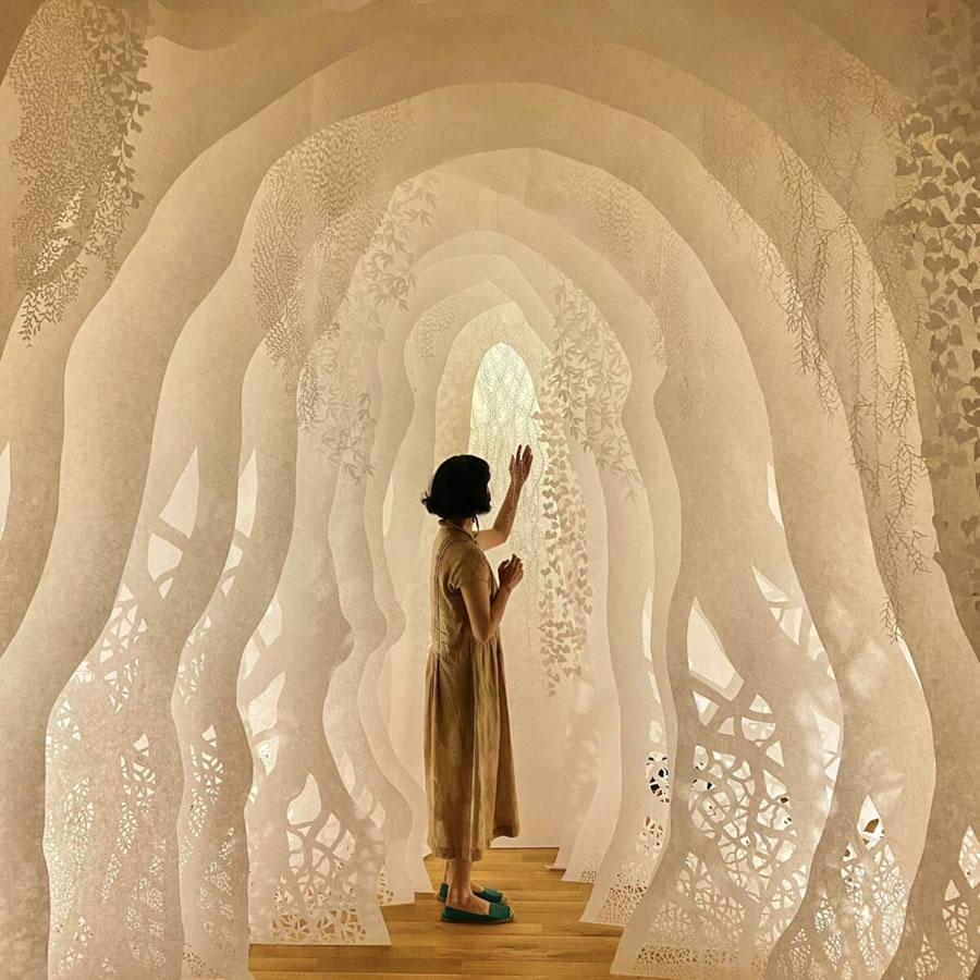 Paper Sculptures Inspired Nature by Ayumi Shibata