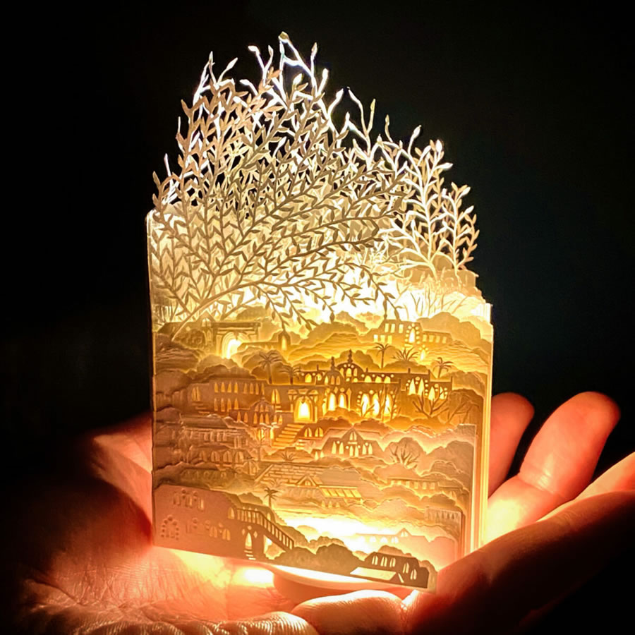 Paper Sculptures Inspired Nature by Ayumi Shibata