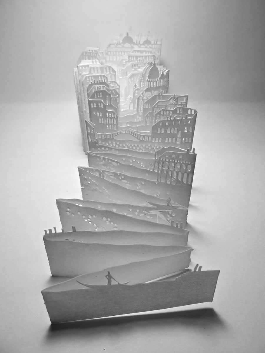 Paper Sculptures Inspired Nature by Ayumi Shibata