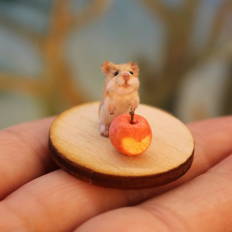 Miniature Animal Sculptures by Katie Doka