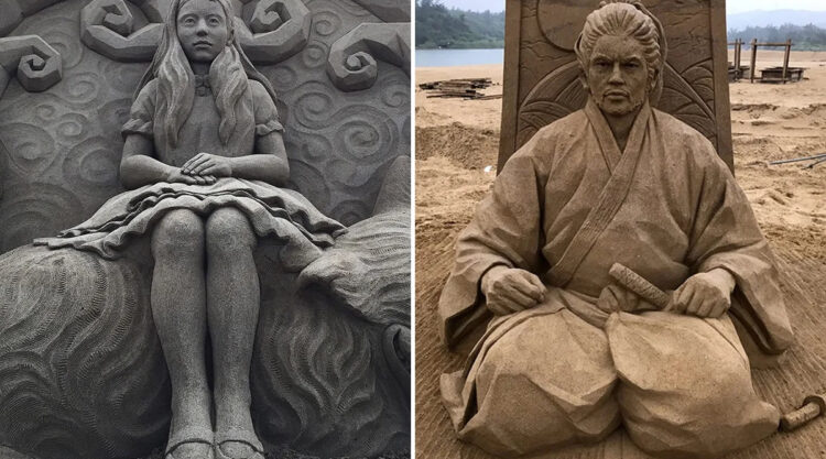 Japanese Artist Toshihiko Hosaka Creates Incredible & Stunning Sand Sculptures