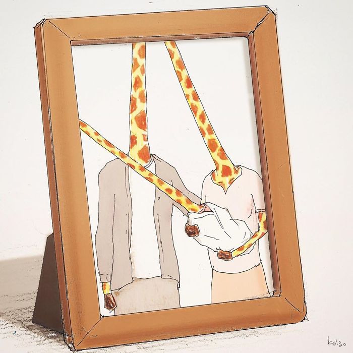 Daily Life Struggles Of Giraffes By Keigo