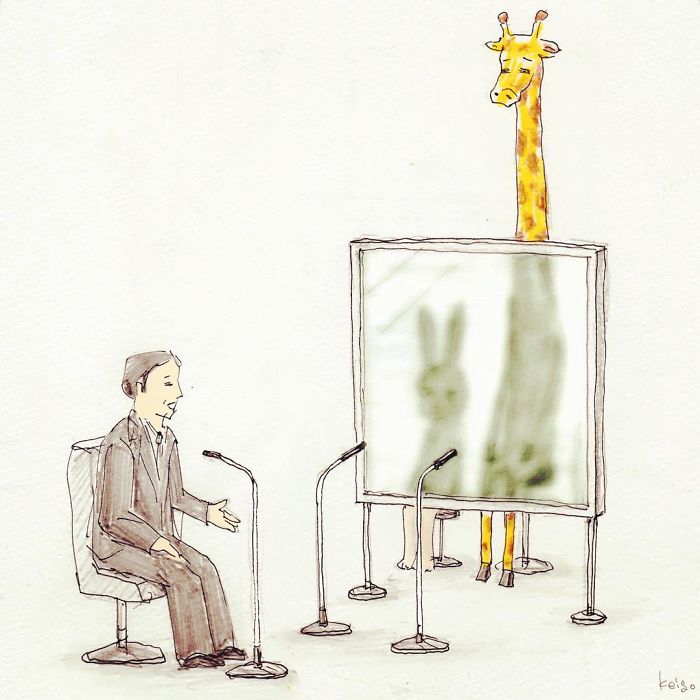 Daily Life Struggles Of Giraffes By Keigo