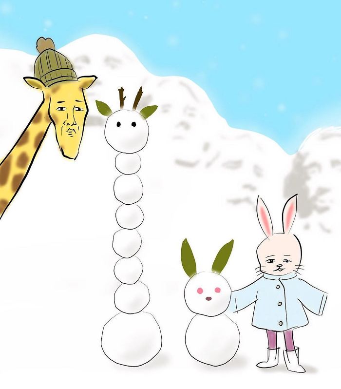 Daily Life Struggles Of Giraffes By Keigo