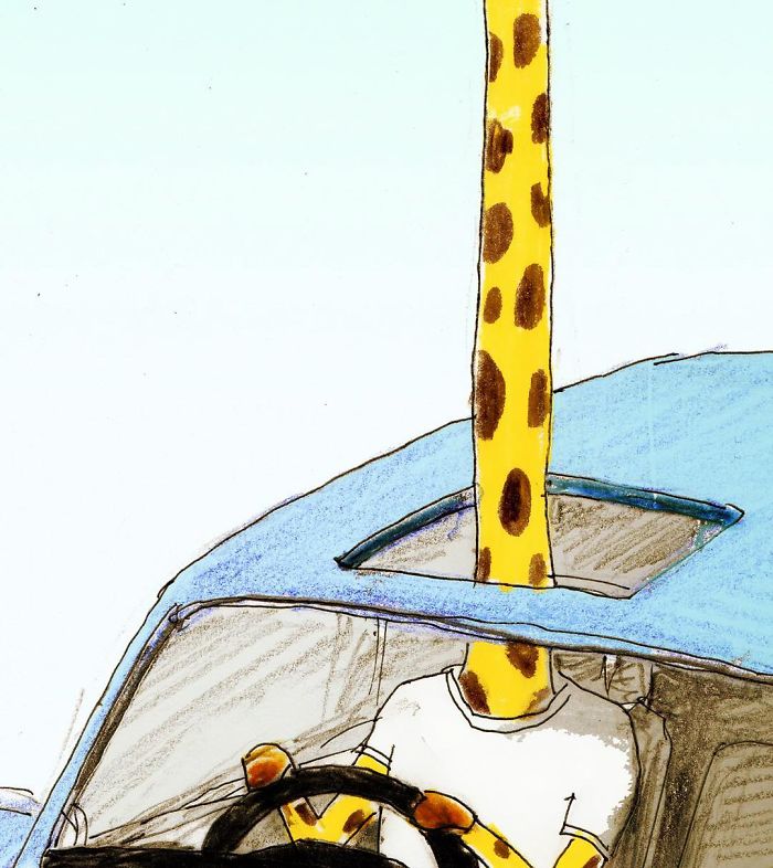 Daily Life Struggles Of Giraffes By Keigo