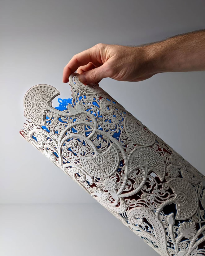 Arabesques Made of Laser-Cut Paper By Julia Ibbini