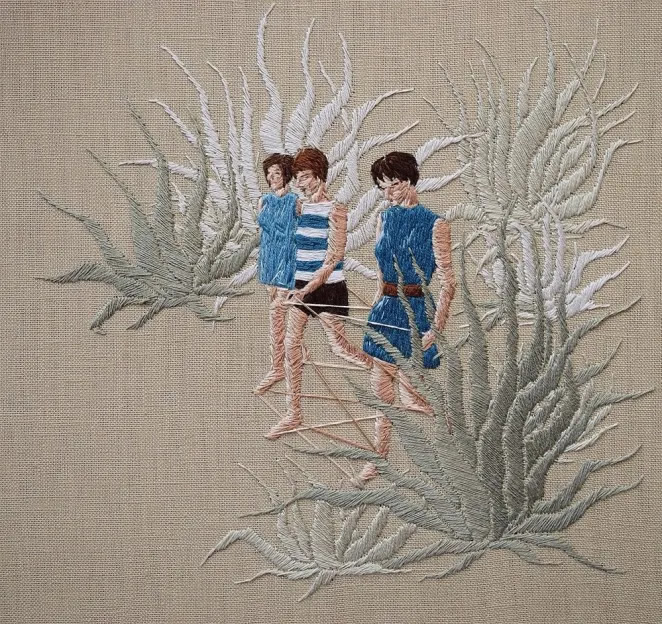 Embroidered Paintings By Michelle Kingdom