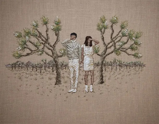 Embroidered Paintings By Michelle Kingdom