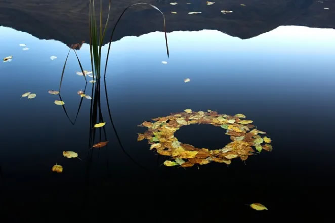 Reflective Circle Sculptures By Martin Hill