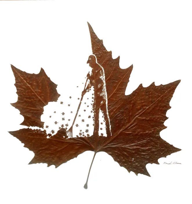 Beautiful Leaf Art By Omid Asadi