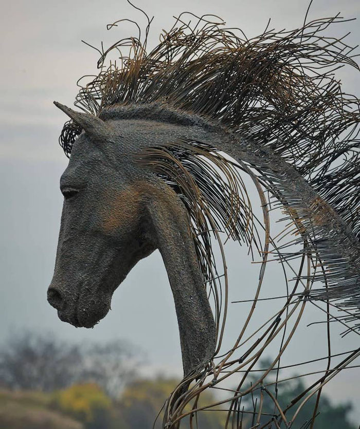 Industrial Metal Wires Sculpters By Darius Hulea