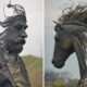 Artist Darius Hulea Sculptures Portraits Of Historical Figures Using Industrial Metal Wires