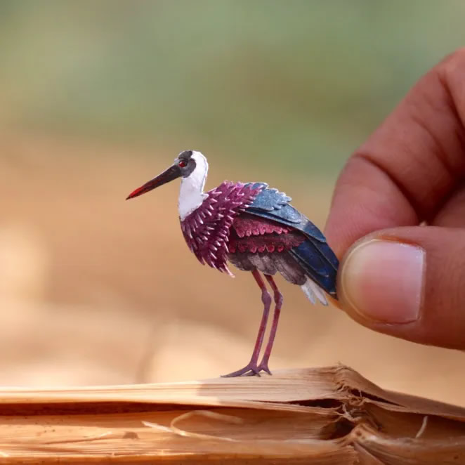 Paper Cut Sculptures Of Birds By Nayan Shrimali and Vaishali Chudasama