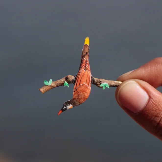 Paper Cut Sculptures Of Birds By Nayan Shrimali and Vaishali Chudasama