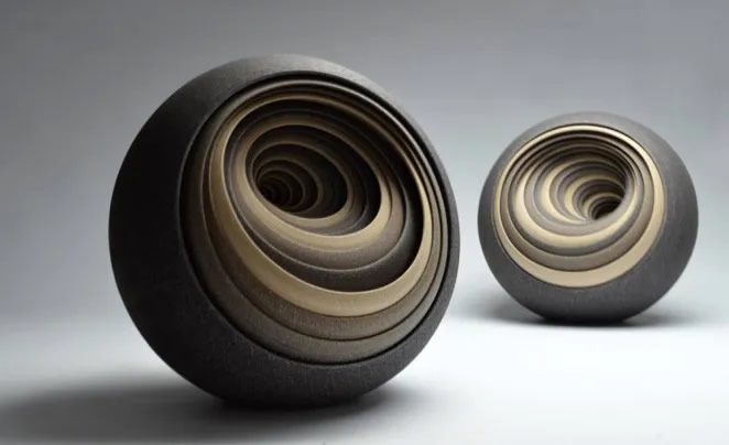 Spherical Ceramic Sculptures by Matthew Chambers