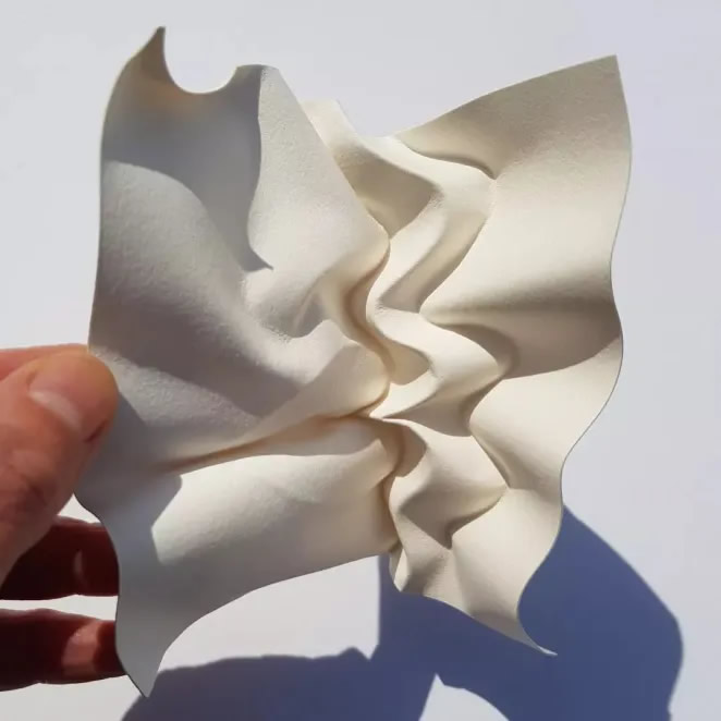 Facial Sculptures Made From Folded Paper By Polly Verity