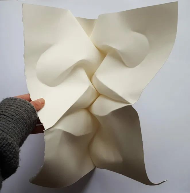 Facial Sculptures Made From Folded Paper By Polly Verity