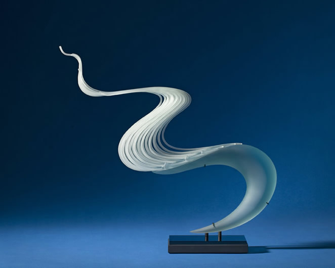 Glass Sculptures Of Waves And Sea By William LeQuier