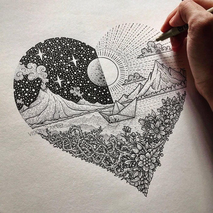 Breathtaking Doodle Art works By Visothkakvei