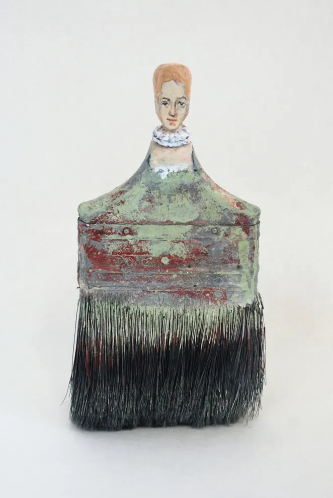 Old Paintbrushes into Portraits By Rebecca Szeto