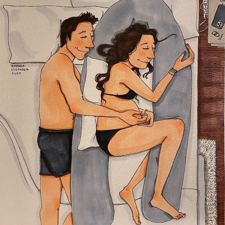 Pregnancy Journey Illustrations By Amanda Oleanderk