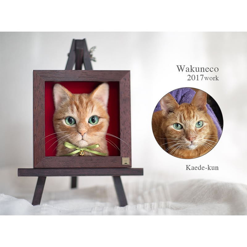 Realistic Cat Portraits Felted Wool By Sachi